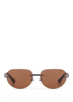 Bc 1288 c3 овальные мужские солнцезащитные очки в стали Blancia Milano, коричневый