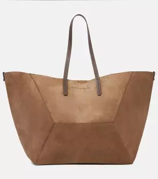 BC Duo большая замшевая сумка-тоут Brunello Cucinelli, Torba