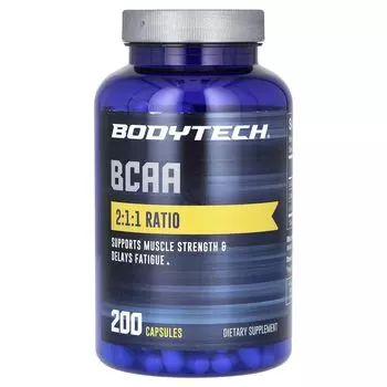 BCAA, 200 капсул Bodytech