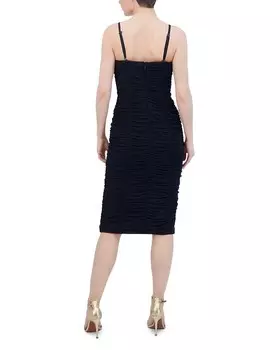 BCBGMAXAZRIA Облегающее платье со сборками, синий