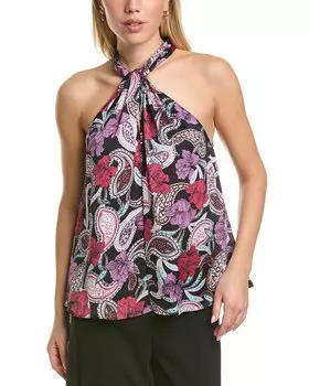 BCBGMAXAZRIA Топ с бретельками через шею, черный