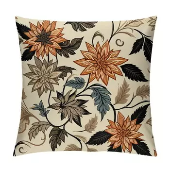 BCIIG Декоративные подушки Alyvia, Тан, Темно-коричневый, Ярко-оранжевый, цвет White