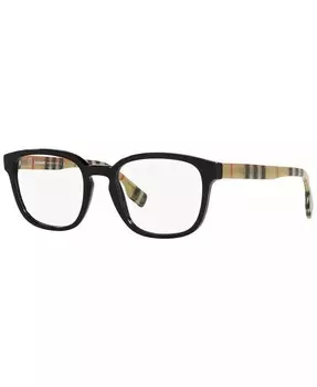 BE2344 Мужские квадратные очки Burberry, черный
