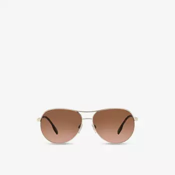 Be3122 солнцезащитные очки-авиаторы tara в металлической оправе Burberry, желтый