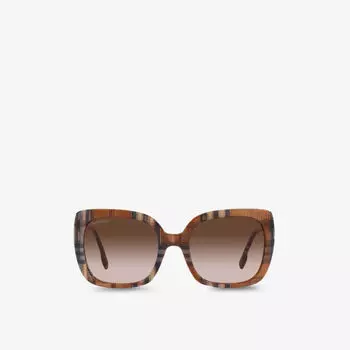BE4323 Солнцезащитные очки Carol из ацетата в квадратной оправе Burberry, коричневый