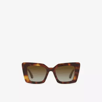 BE4344 Солнцезащитные очки Daisy в квадратной оправе из ацетата ацетата Burberry, коричневый