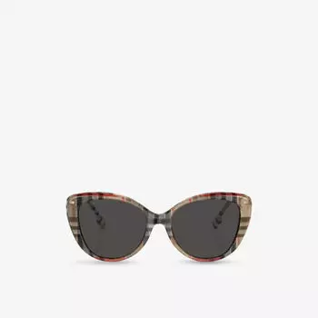 BE4407 солнцезащитные очки из ацетата в оправе «кошачий глаз» Burberry, коричневый
