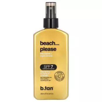 Beach...Please, Сухое солнцезащитное масло-спрей, SPF 7, глубокий загар, 8 жидких унций (236 мл) B.Tan
