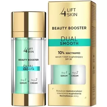 Beauty Booster Dual Smooth сыворотка с ниацинамидом и разглаживающий крем с SPF30, Lift4Skin