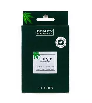 Beauty Formulas Hemp Beauty Eye Gel Patches гелевые подушечки для глаз с органическим конопляным маслом 6 пар