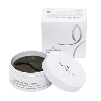 BeauuGreen, Гидрогелевые патчи для глаз, морской огурец и черный гидрогель, 60 шт