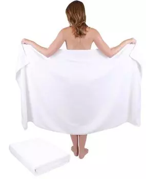 Бец 4 шт. Набор полотенец 100% хлопок, цвет белый 2 полотенца для рук 50х100 см 2 рукавицы 16х21 см Betzshop