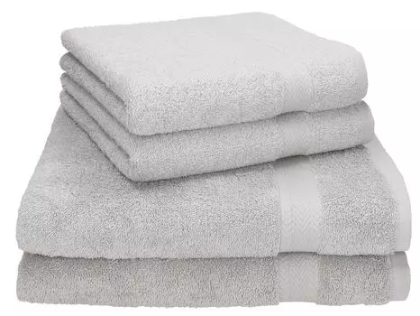 Бец 4 шт. Набор полотенец ПРЕМИУМ - 2 пляжных полотенца 2 полотенца для рук 100% хлопок Цвет: старый розовый Betzshop, серый