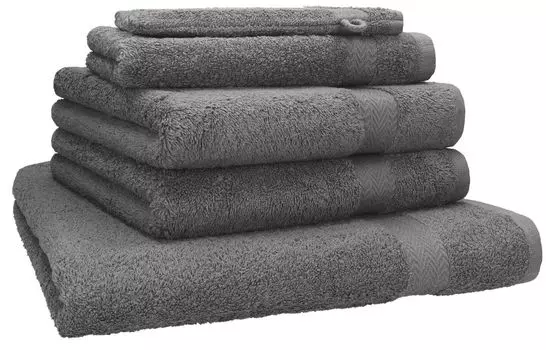 Бец 5 шт. Набор полотенец ПРЕМИУМ 1 полотенце для душа 2 полотенца для рук 1 гостевое полотенце 1 рукавица Цвет: бежевый Betzshop, серый