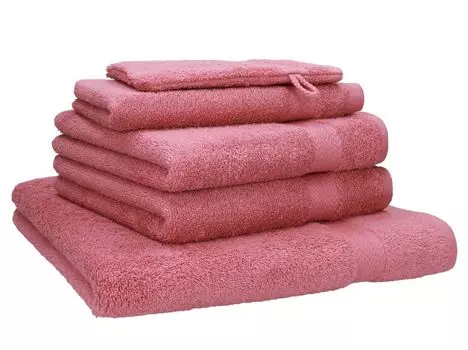 Бец 5 шт. Набор полотенец ПРЕМИУМ 1 полотенце для душа 2 полотенца для рук 1 гостевое полотенце 1 рукавица Цвет: темно-коричневый Betzshop, розовый
