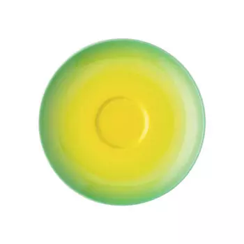 BeColour Johnny Green блюдце для эспрессо/мокко 12 см Thomas, белый/желтый/зеленый