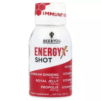 Bee&You, EnergyX Shot, без кофеина, 50 мл (1,69 жидк. Унции)