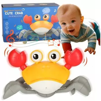 Беглый ползущий краб Интерактивные светодиодные фонари Игровой звук Перезаряжаемый красный Bobulek