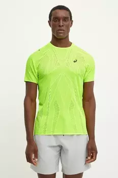 Беговая футболка Asics Metarun, зеленый