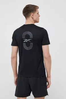 Беговая футболка Reebok, черный