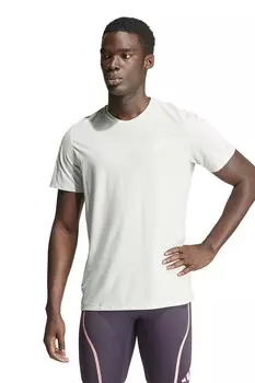 Беговая футболка с логотипом Adidas Performance, зеленый