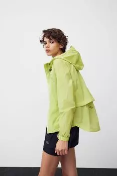 Беговая куртка с капюшоном H&M, зеленый
