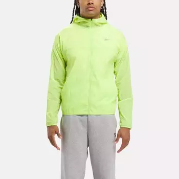 Беговая куртка с капюшоном Reebok, лайм