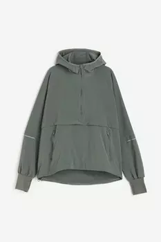 Беговая куртка свободного кроя H&M, хаки