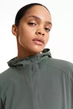 Беговая куртка свободного кроя H&M, зеленый