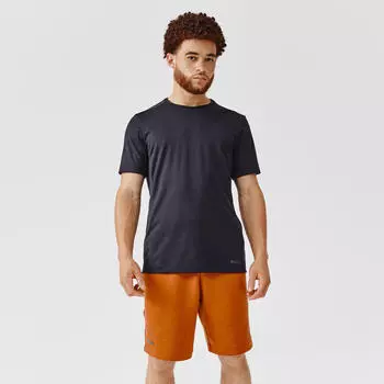 Беговая рубашка с короткими рукавами женская мягкая дышащая - мягкий хаки KALENJI, мудрец