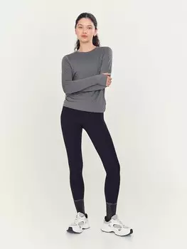 Беговая рубашка свободного кроя из материала Drymove H&M, серый