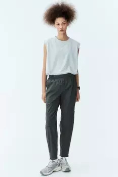 Беговые брюки из материала drymove H&M, серый