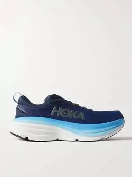 Беговые кроссовки Bondi 8 с прорезиненной сеткой HOKA ONE ONE, синий