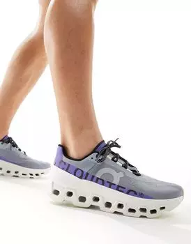 Беговые кроссовки ON Cloudmonster темно-черничного цвета On Running