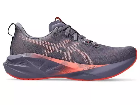 Беговые мужские кроссовки Asics Novablast 5, Greyish Purple/Coral Reef, фиолетовый