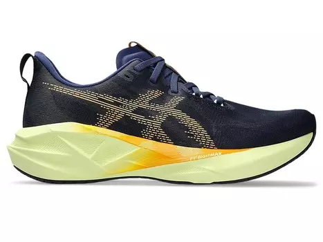 Беговые мужские кроссовки Asics Novablast 5, Indigo Blue/Amber, синий/желтый