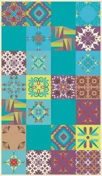 Бегун для ванны Ideallux, 70x1x120 см, многоцветный