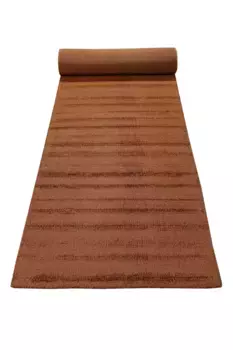 Бегунок Esprit "Gil", прямоугольный, соткан вручную, шелковисто-блестящий, переливающийся блеск цвета, эффект меланжа 230х230 см, цвет terracotta braun