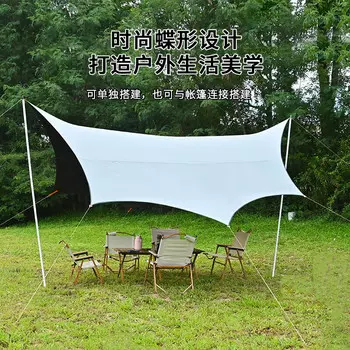 Beishanlang навес, палатка для кемпинга, восьмиугольный виниловый навес в форме бабочки, синий, серый виниловый восьмиугольный навес 410X410CM