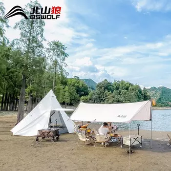 Beishanlang открытый большой навес от солнца, уличное оборудование, беседка, светло-коричневый 438*292 см/шт.