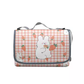 Beishanlang водонепроницаемый коврик для пикника из алюминиевой пленки, высококачественный утолщенный коврик для кемпинга на открытом воздухе, влагостойкий коврик в клетку с кроликом 146*150 см