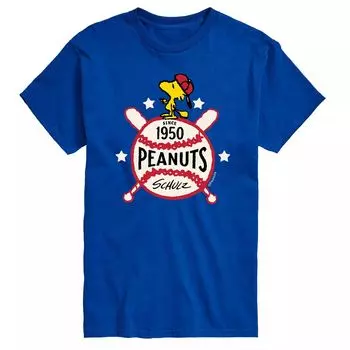 Бейсбольная футболка Big & Tall Peanuts 1950 года Licensed Character, синий