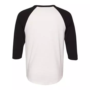 Бейсбольная футболка Champion Premium Fashion с рукавом три четверти реглан, цвет Chalk White/ Black