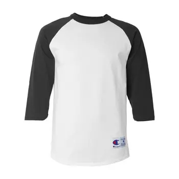 Бейсбольная футболка Champion с рукавом реглан три четверти, цвет White/ Black