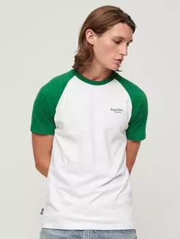 Бейсбольная футболка Essential с логотипом из органического хлопка Superdry, оптика/полевой зеленый