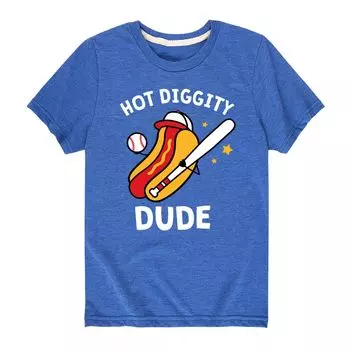 Бейсбольная футболка Hot Diggity Dude для мальчиков 8–20 лет Licensed Character