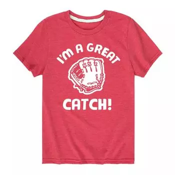 Бейсбольная футболка Im A Great Catch для мальчиков 8–20 лет Licensed Character