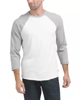 Бейсбольная футболка из стираного хлопка Lucky Brand, серый