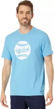 Бейсбольная футболка LIG Rustic с короткими рукавами Crusher Life is Good, цвет Cool Blue