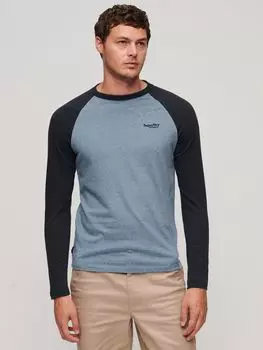 Бейсбольная футболка с длинными рукавами Essential Superdry, синий/темно-синий